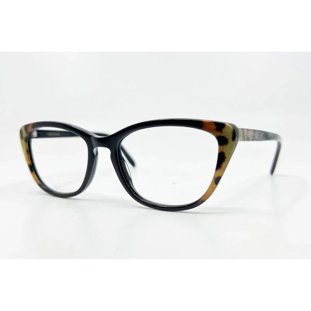 Vera Wang Eyeglasses Womens Black Tortoise Cat Eye V907 YT 54-18-140